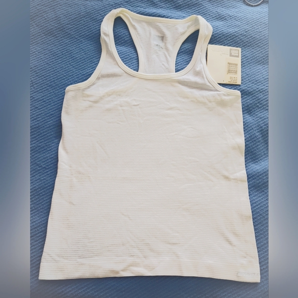 Moving Comfort White Workout Tank, S/M